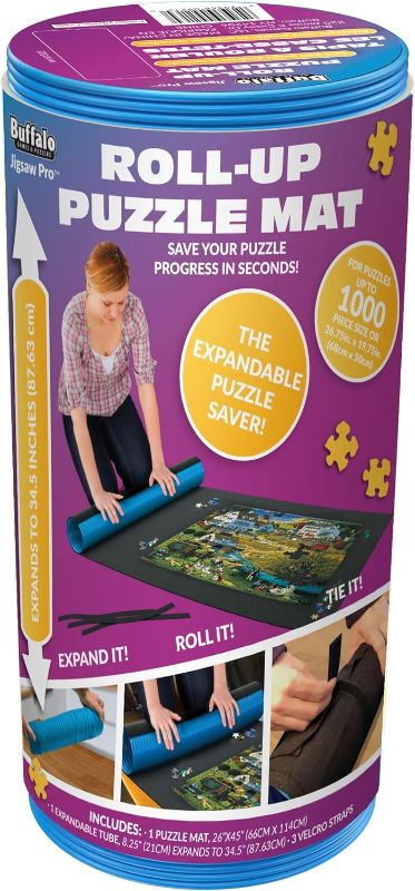 Photo 1 of Buffalo Games - Roll-Up Puzzle Mat, Blue
