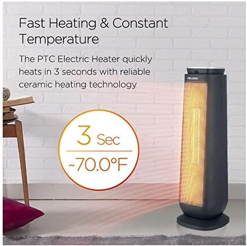 Photo 3 of 1500-Watt 23 in. Digital Tower Indoor Ceramic Heater Quiet Operation W/ Safety Overheat Protection and Fan Mode in Black