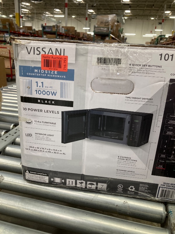 Photo 1 of 1.1 cu. ft. Countertop Microwave Oven in Black


