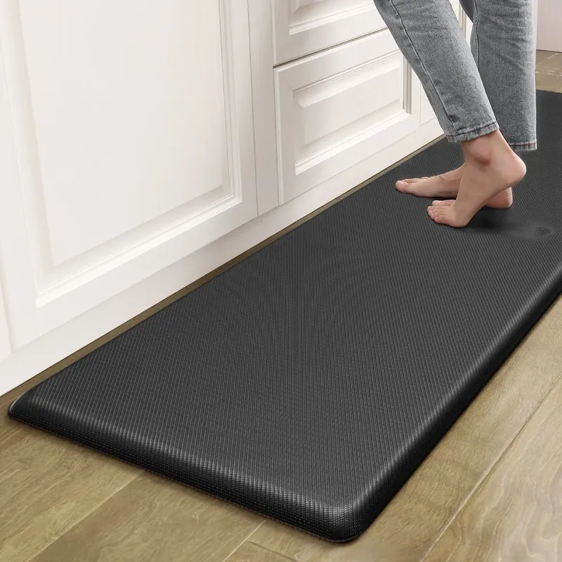 Photo 1 of Artnice Anti Fatigue Mats for Kitchen Floor, 0.75" Thick Kitchen Rugs Non Slip Waterproof, Memory Foam Cushioned Mats Standing Desk Mats for Home, Office, Sink (20x71", Black)
