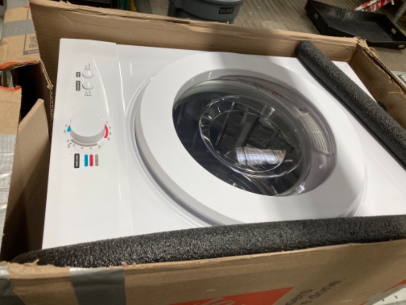 Photo 1 of Euhomy Compact Dryer 1.8 cu. ft. Portable Clothes Dryers with Exhaust Duct with Stainless Steel Liner Four Function Small Dryer Machine, Suitable for Apartments, Dorm, RVs, White