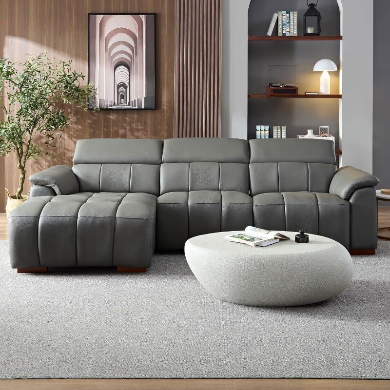 Photo 1 of **see notes**
ERYE Luxury Power Reclining Motion Sectional Sofa L-Shaped Oversized Leather Upholstered Left Facing Convertible Sofa Couch Recliner Couch W/USB Ports,Adjustable Headrest & Footrest for Living Room
