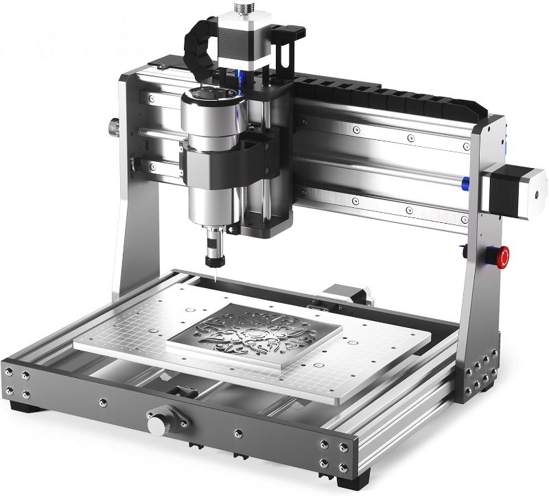 Photo 1 of 3020-PRO MAX V2 CNC Router, All-Metal 3 Axis Engraver, 300W Spindle for Metal, Wood, Acrylic, PCB, MDF, New Structure, Offline Controller, Limit Switches, Work Area 11.8"x8.1"x3.1"