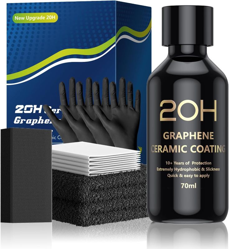 Photo 1 of 20H Advanced Graphene Ceramic Coating for Cars (70ml) - Car Detailing Kit, 10+ Years of Long Lasting Protection, Apply After Car Wash & Paint Correction, Ultra High Gloss