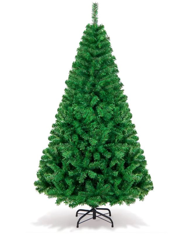 Photo 1 of 6ft Artificial Christmas Tree Premium Pine Xmas Tree with 1000 Branch Tip, 1 Minute Christmas Tree Unlit Realistic Holiday Party Decor for Home Office, Foldable Stand, Easy Assembly
50+ bought in past month
