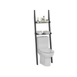 Photo 1 of Ballucci over the Toilet Storage Shelf, 2-Tier Bathroom Organizer, Bath Rack Organizer, Black
