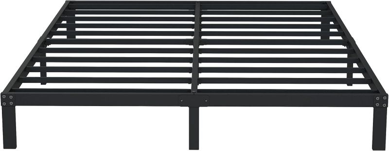 Photo 1 of 9 Inch Full Size Bed Frame Heavy Duty Low Profile Metal Platform No Box Spring Needed Mattress Foundation, Easy to Assembly, Noise Free, Black
