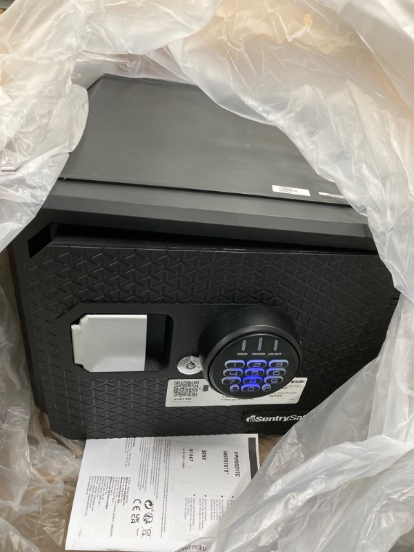 Photo 1 of SentrySafe Fireproof and Waterproof Large Safe with Backlit Digital Keypad and Override Key for Passports, Money, Jewelry, 0.81 Cubic Feet, FPW082HTC