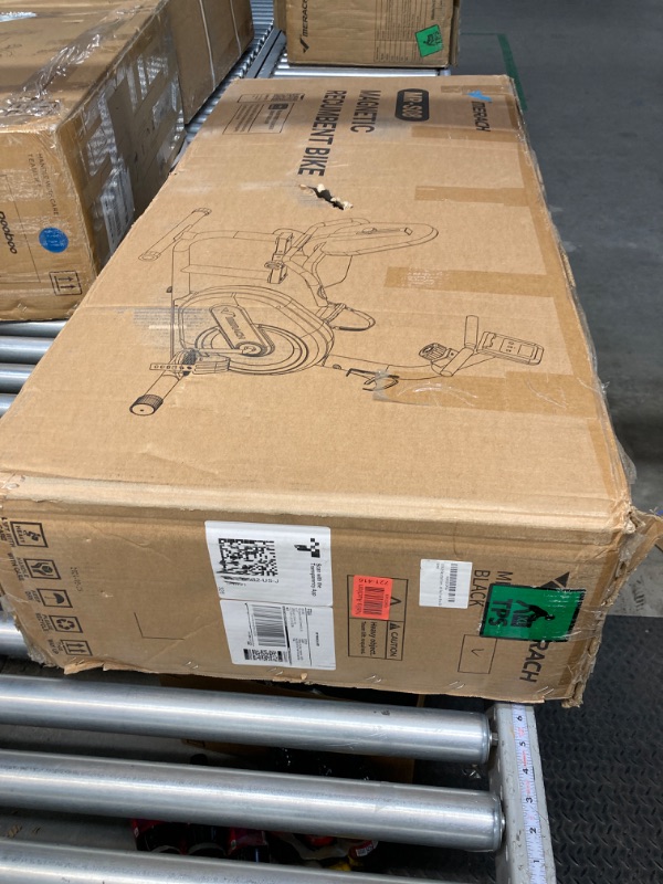 View 2 of MERACH Recumbent Exercise Bike for Home with Smart Bluetooth and Exclusive App Connectivity, LCD, Heart Rate Handle, Magnetic Recumbent Bikes S08