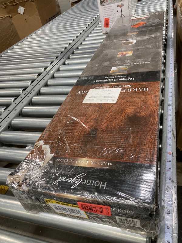 Photo 1 of Barrett Distressed Hickory 3/8 in. T x 3.5 in. W Engineered Click Hardwood Flooring (26.3 sqft/case)
