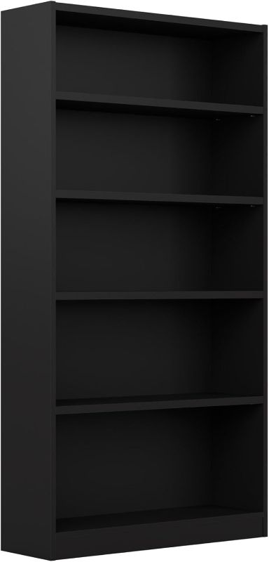 Photo 1 of 
Bush Furniture Universal Tall 5 Shelf Bookcase in Black, Vertical Storage and Display Bookshelf for Home Office or Living Room Organization