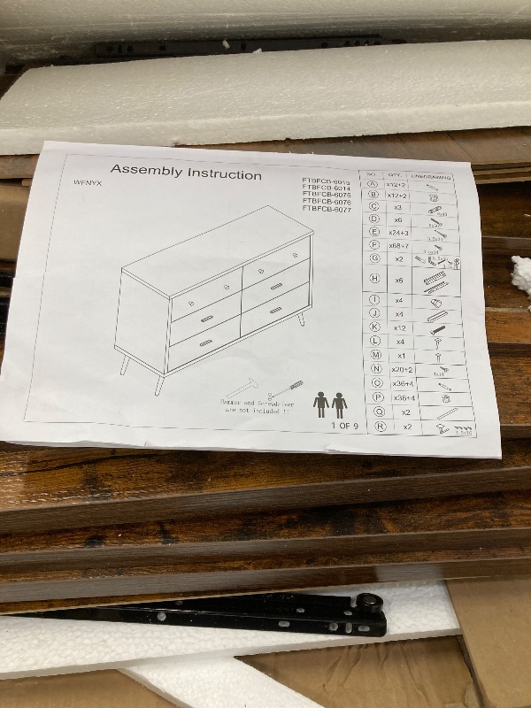 Photo 2 of 6-Drawer Dresser in Walnut