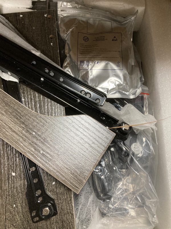 Photo 1 of Hyomdeck 55 Inch Computer Desk with Smart LED Light and Power Outlet, Reversible Office Desk with File Cabinet, Modern Sturdy Writing Table Gaming Desk with Drawers and Keyboard Tray, Black Oak