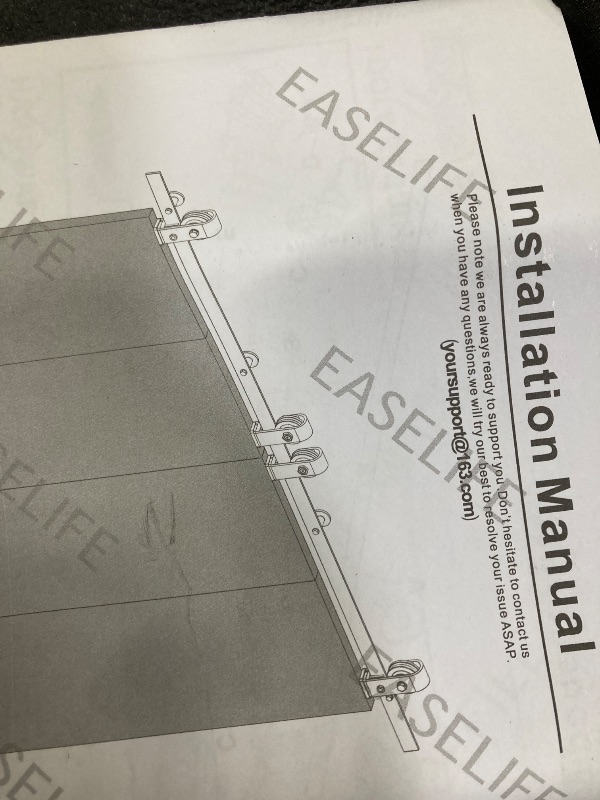 Photo 4 of **see notes**
EaseLife 60"Brushed Nickel Bi-folding Sliding Barn Door Hardware Track Kit for 4 Closet Door,Top Mount,Heavy Duty,Slide Smoothly Quietly,Easy Install,No Door