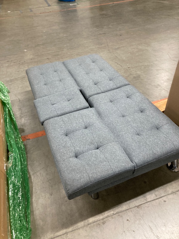 Photo 1 of Convertible Sofa Bed Adjustable Fabric Couch Sleeper Modern Recliner Reversible Loveseat Folding Daybed 