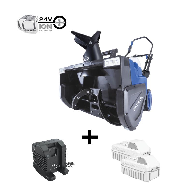 Photo 1 of BREFAC  48V 22" Cordless Single-Stage Snow Blower, Brushless Motor, 2 x 8.0-Ah Batteries & Charger