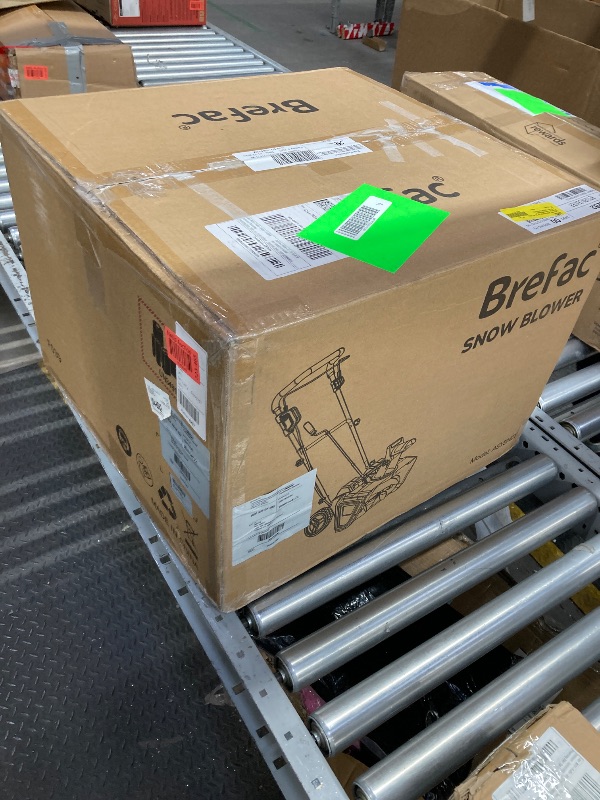 Photo 1 of BREFAC  48V 22" Cordless Single-Stage Snow Blower, Brushless Motor, 2 x 8.0-Ah Batteries & Charger