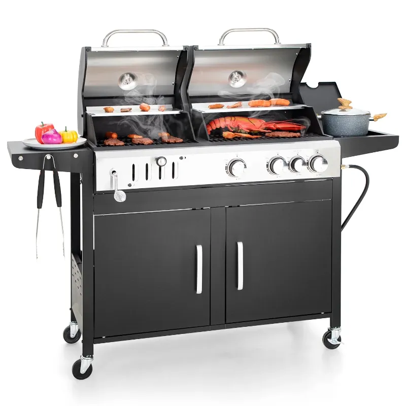 Photo 1 of **see notes**
Summit Living 3-Burner Gas and Charcoal Grill with Side Burner and 686 sq. in. Cooking Surface