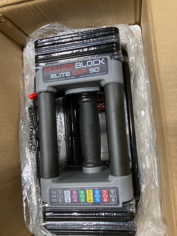 Photo 3 of *one set*
PowerBlock Elite EXP Adjustable Dumbbells, Sold in Pairs, Stage 1, 5-50 lb. Dumbbells, Durable Steel Build, Innovative Workout Equipment, All-in-One Dumbbells, Expandable with Expansion Kits