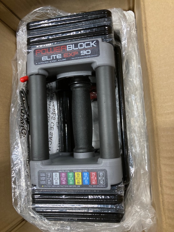 Photo 2 of *one set*
PowerBlock Elite EXP Adjustable Dumbbells, Sold in Pairs, Stage 1, 5-50 lb. Dumbbells, Durable Steel Build, Innovative Workout Equipment, All-in-One Dumbbells, Expandable with Expansion Kits