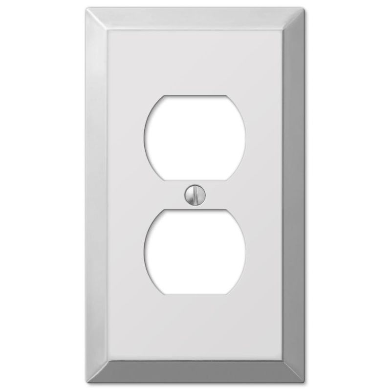 Photo 1 of Amerelle Century 1-Gang Duplex Receptacle Wall Plate (Polished Chrome) 18 PCS