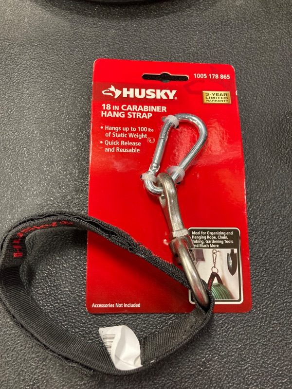 Photo 1 of 18 in. Heavy Duty Hanging Quick-Release Hooks with Carabiner Strap