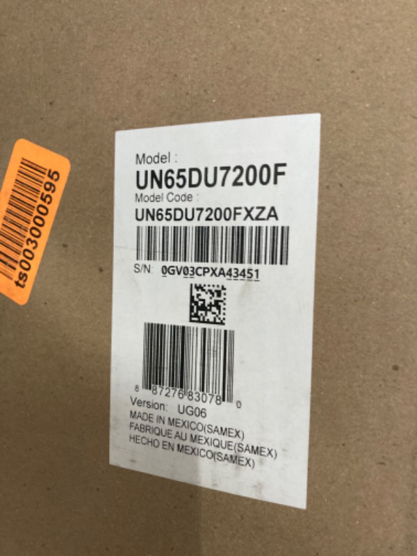 Photo 1 of 65” Class DU7200 Crystal UHD 4K Smart Tizen TV.
