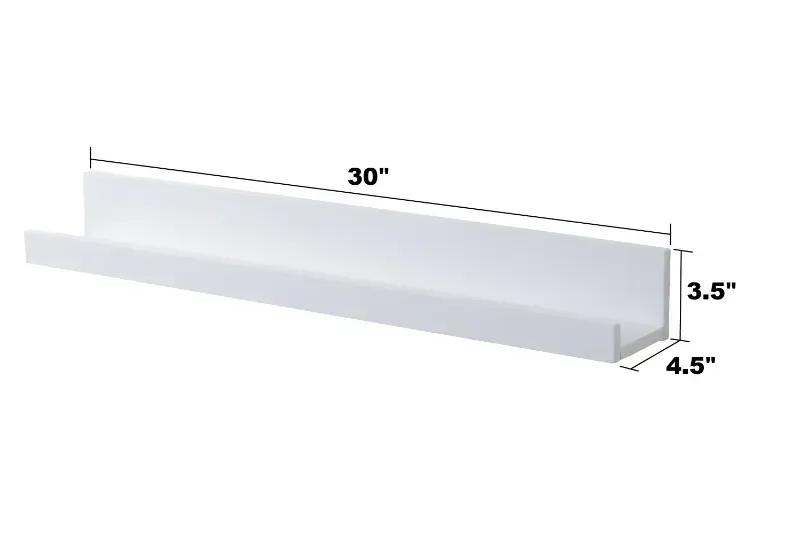 Photo 1 of allen + roth 30-in L x 4.5-in D x 3.5-in H White Rectangular Floating Shelf