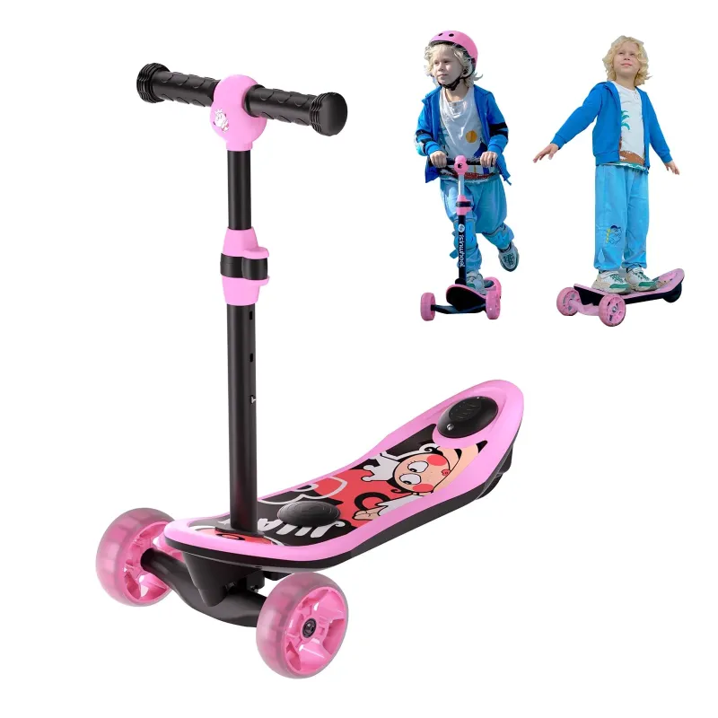 Photo 1 of **see notes**
isinwheel Kid 3 Wheels Electric Scooter, Height Adjustable Foldable Kick Scooter for Kids Ages 3-12 with Flashing Wheels for Boys Girls Pink
