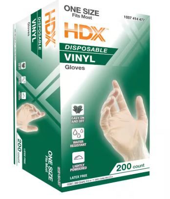 Photo 1 of  7 Boxes of Clear Disposable Vinyl Cleaning Gloves (200 Ct One Size Fits Most)