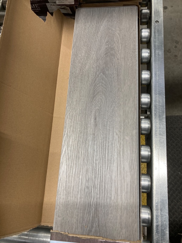 Photo 1 of Athabasca Glacier Gray 12 MIL x 7 in. W x 42 in. L Click Lock Waterproof Luxury Vinyl Plank Flooring (20.79 sq.ft./Case)
