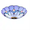 Photo 1 of 
OUKANING
11.81 in. 2-Light Blue Modern Mediterranean Flush Mount Ceiling Light with Stained Glass Shade, No Bulbs Included