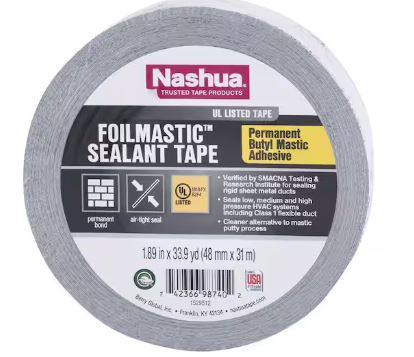 Photo 1 of 1.89 in. x 33.9 yd. Foilmastic Sealant Duct Tape