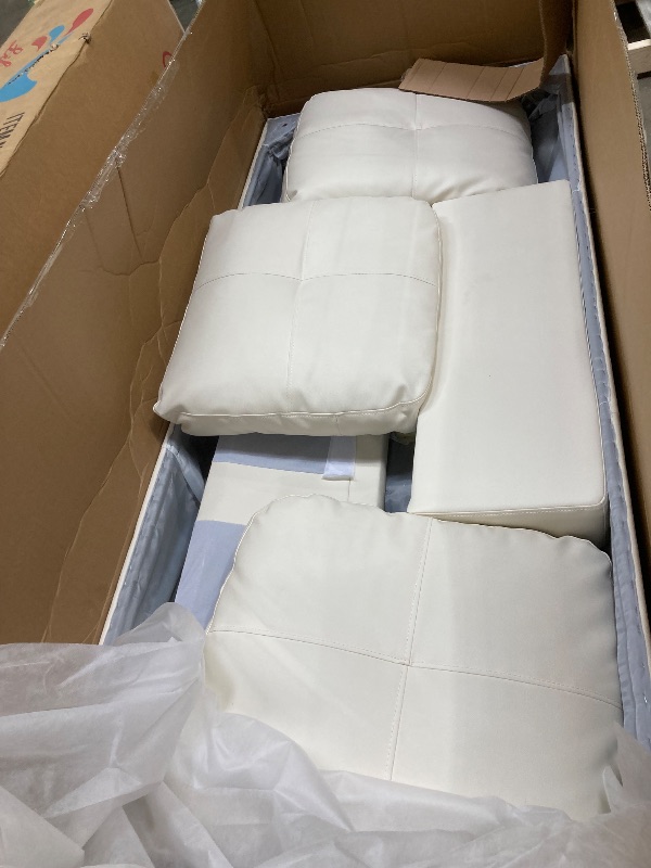 Photo 1 of ***PARTS ONLY*****WARM HARBOR Oversized Modular Sectional Fabric Sofa Set, Large L Shaped Mordern Sofa Couch Reversible Chaise Modular Sectional Couches, 96 inch Width,3 Seat Modular Sofas, Beige,Linen