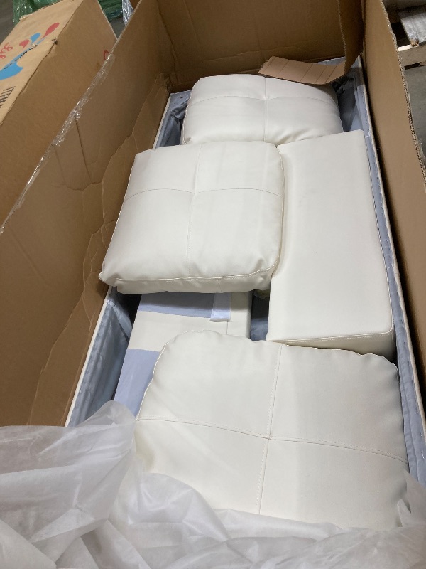 Photo 1 of ***PARTS ONLY*****WARM HARBOR Oversized Modular Sectional Fabric Sofa Set, Large L Shaped Mordern Sofa Couch Reversible Chaise Modular Sectional Couches, 96 inch Width,3 Seat Modular Sofas, Beige,Linen