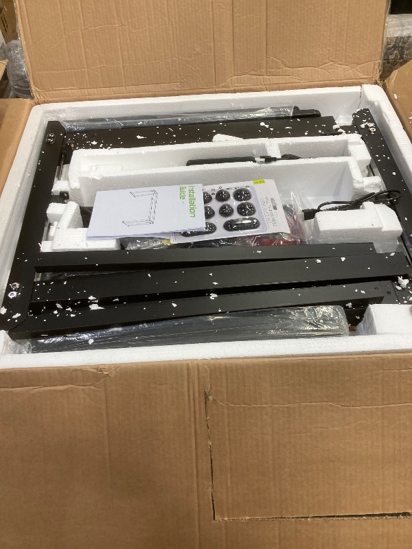 Photo 1 of 4-Leg Standing Desk Frame Dual Motor, Electric Adjustable Legs Compatible Desktop Size 39?-79?, 264 lbs Weight Capacity, Anti-collision Detection Stand Up Desk Frame Workstation, Black Frame Only