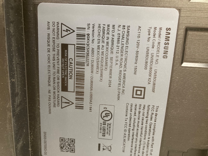 Photo 1 of 55” Class DU8000 Series Crystal UHD Smart Tizen TV (2024)