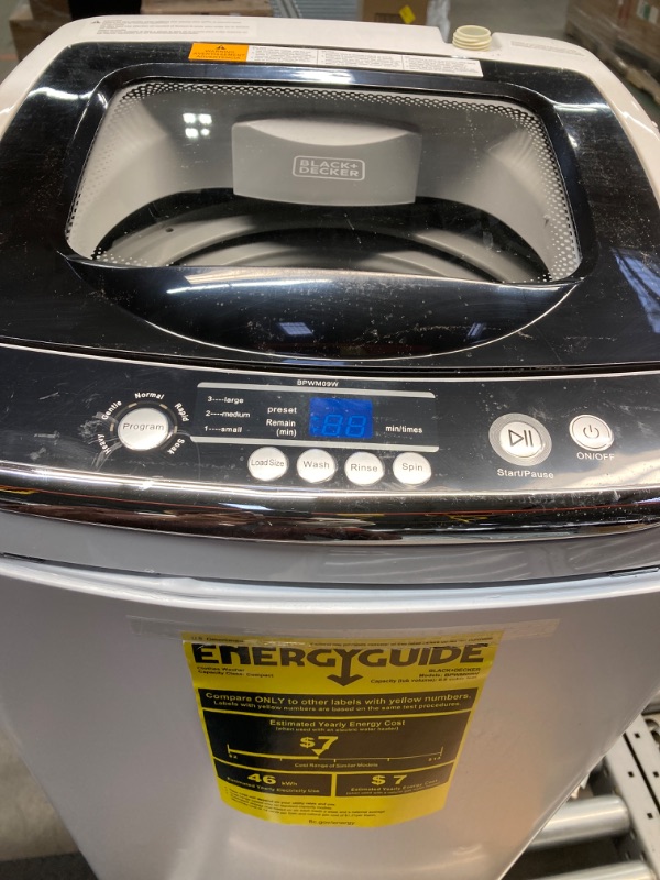 Photo 3 of 0.9 Cu. Ft. Portable Washing Machine, Compact Washing Machine with 6 Wash Cycles, Portable Clothes Washer Featuring 3 Water Levels   ***(OPEN BOX, BOX RIPPED/TORN, SOME GENTLE SCUFFS/SCRATCHES ON LID TOP )***