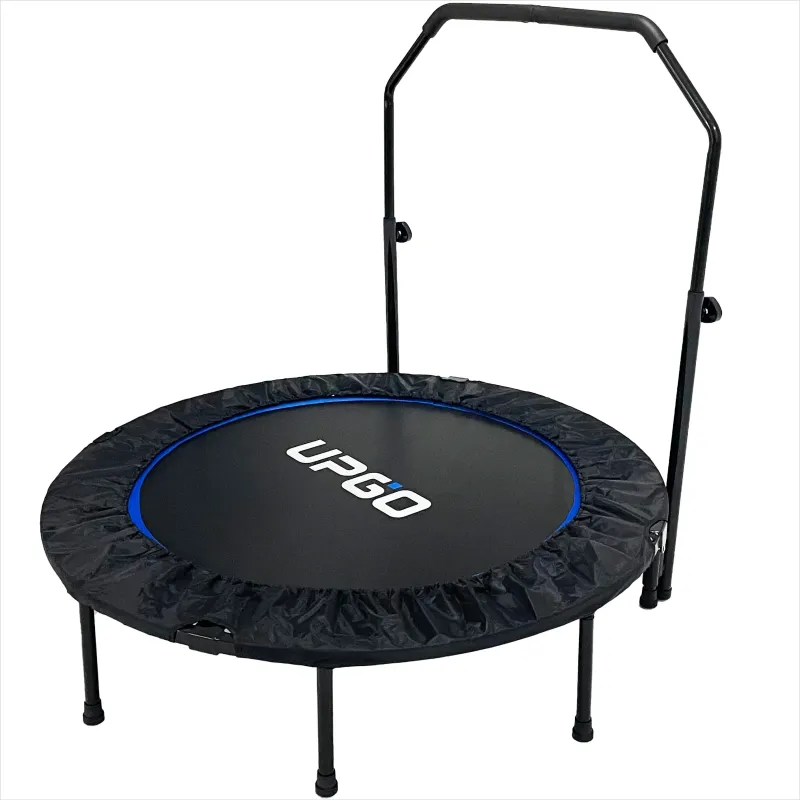 Photo 1 of 48" Foldable Mini Trampoline Max Load 450lbs, Fitness Rebounder with Adjustable Foam Handle, Exercise Trampoline for Adults/Kids Indoor/Garden Workout