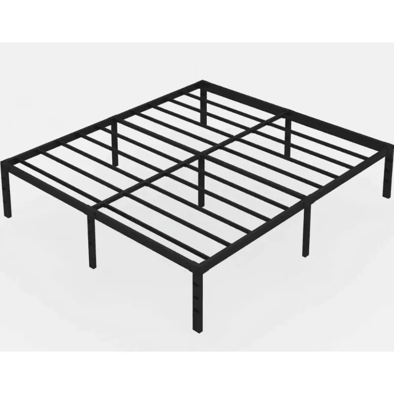 Photo 1 of 18 inches Full Bed Frames No Box Spring Needed,2500 lbs Heavy Duty Metal Platform Bed Frame with Storage Full Size for Adult Black