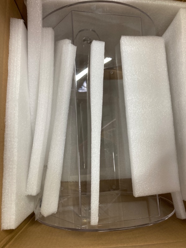 Photo 1 of YUCHENGTECH Upgraded Acrylic Raffle Drum with Handle Raffle Ticket Spinner Clear Ticket Tumbler Holds 5,000 Tickets Raffle Ticket Spinning Cage for Balls, Chips, Tickets with 2 Keys