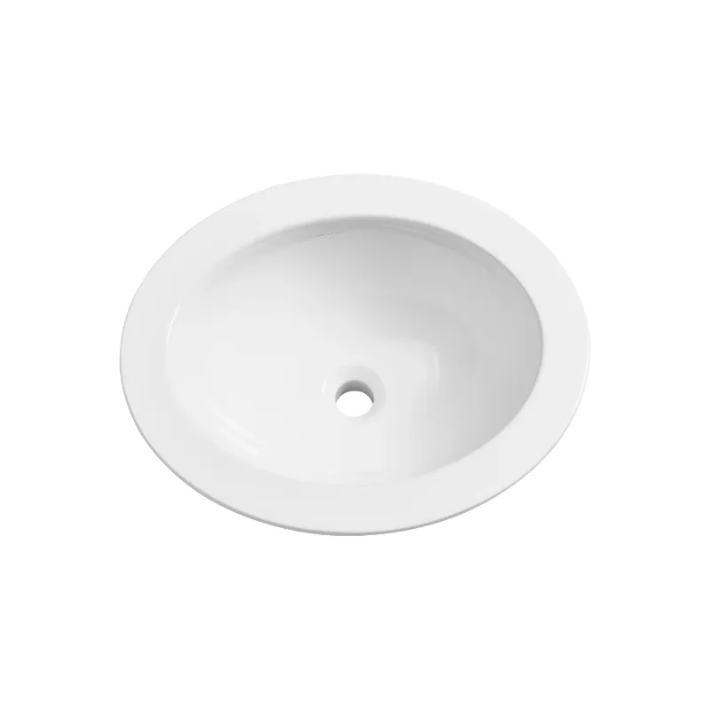 Photo 1 of allen + roth Vitreous China Drop-In Oval White Bathroom Sink (20-in x 16.5-in)