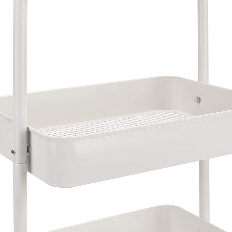 Photo 1 of  3-Tier Rolling Utility or Kitchen Cart - White 13.9"D x 18.4"W x 31"H