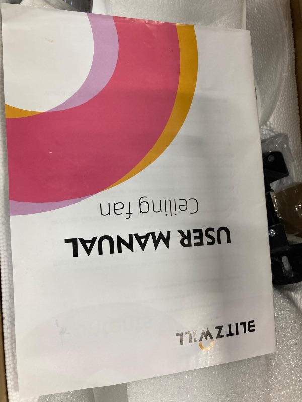 Photo 2 of BLITZWIL Ceiling Fans with Lights and Remote & App Control, 36" Modern Ceiling Fan with 5 Dual-sided Blades, 6-Speeds Noiseless Reversible DC Motor for Farmhouse Bedroom Indoor, White