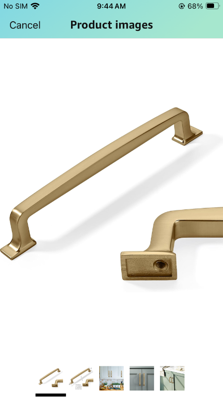 Photo 1 of 10 Pack Champagne Bronze Cabinet Pulls 8 Inch(203mm) Hole Center Vintage Satin Brass Cabinet Hardware Kitchen Cabinet Handles for Bathroom Drawer Pulls Dresser Pulls