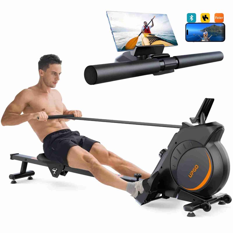 Photo 1 of **see notes**
UPGO Magnetic Rowing Machine 350 LB Weight Capacity - Foldable Rower for Home Use with Bluetooth, App Supported, Tablet Holder and Comfortable Seat Cushion