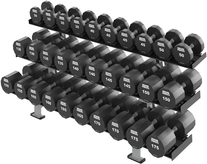 Photo 1 of ****THIS IS FOR ONE DUMBELL****Hammer Strength 12 Sided Urethane Dumbbell 17.5 Lb (1 Dumbbell)