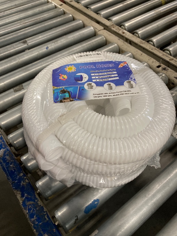 Photo 2 of 1.25" x 59" Pool Hoses for Above Ground Pools Diameter Replacement Hose and Pool Pipe Holders Pool Accessory Compatible with Filter Pumps 330 GPH 530 GPH 1000 GPH (White 4pcs)