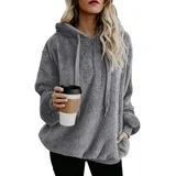 Photo 1 of Womens Fuzzy Fleece Sweatshirt Quarter Zip Pullover Oversized Hoodie with Pockets **PICTURE ONLY USED AS REFERENCE/ SIMILAR SWEATER**