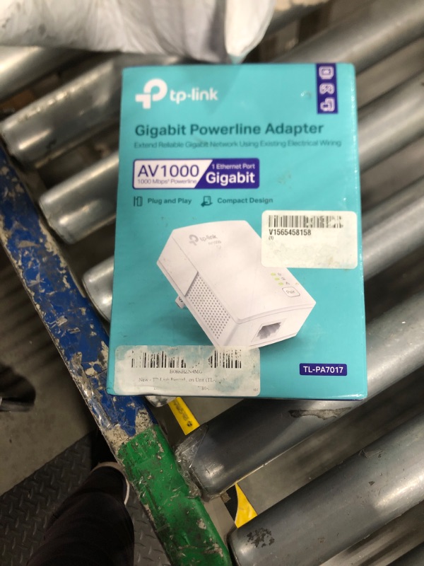 Photo 1 of TP-Link Powerline Ethernet Adapter - AV1000 Gigabit Port, Plug&Play, Ethernet Over Power, Nano Size, Ideal for Smart TV, Online Gaming, Wired Connection Only, Add-on Unit (TL-PA7017)